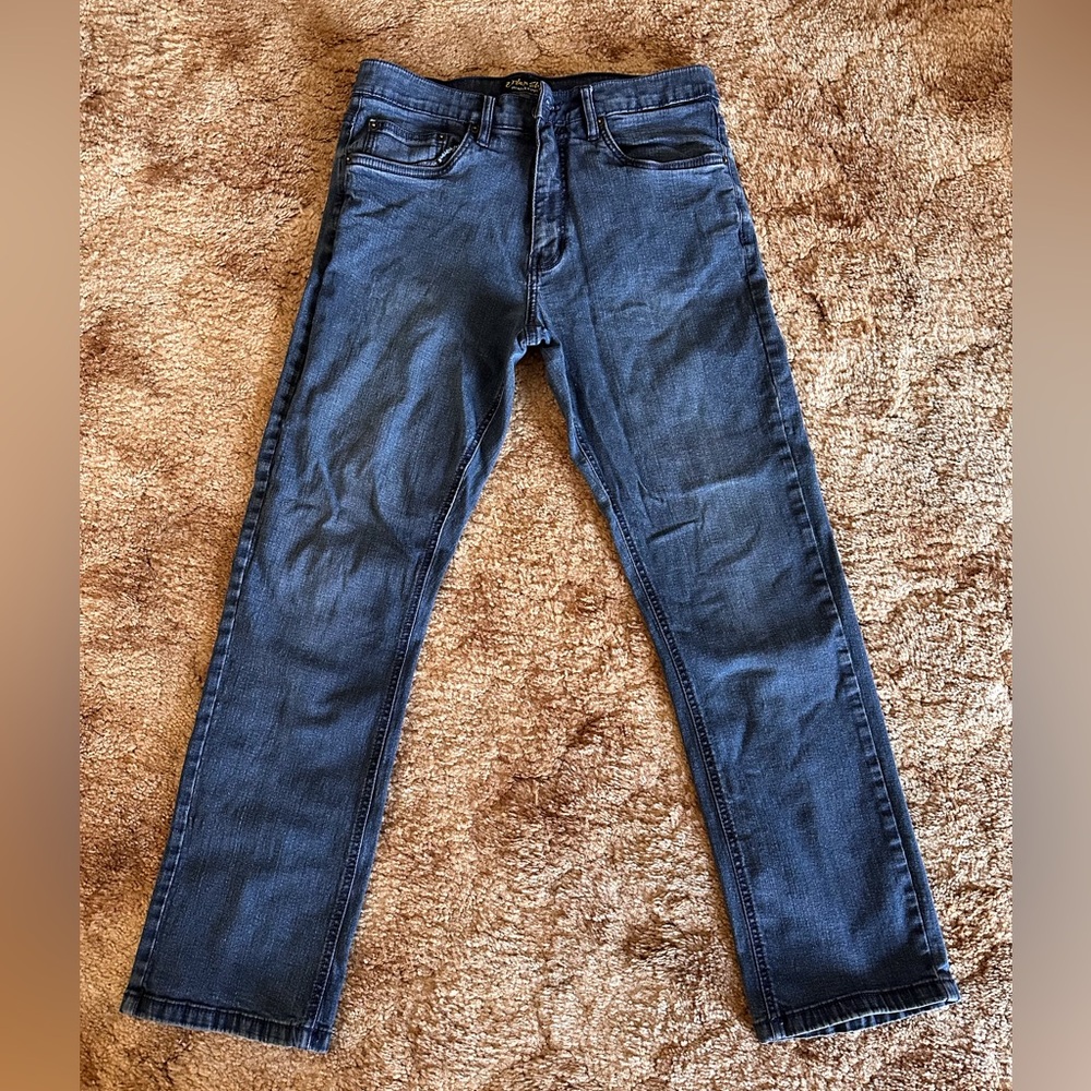 Men's Urban Star Dark Blue Straight-Leg Jeans 34x30